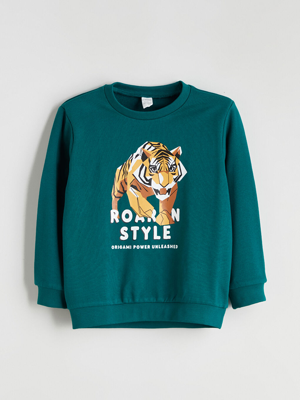 Crew Neck Printed Boys' Thick Sweatshirt