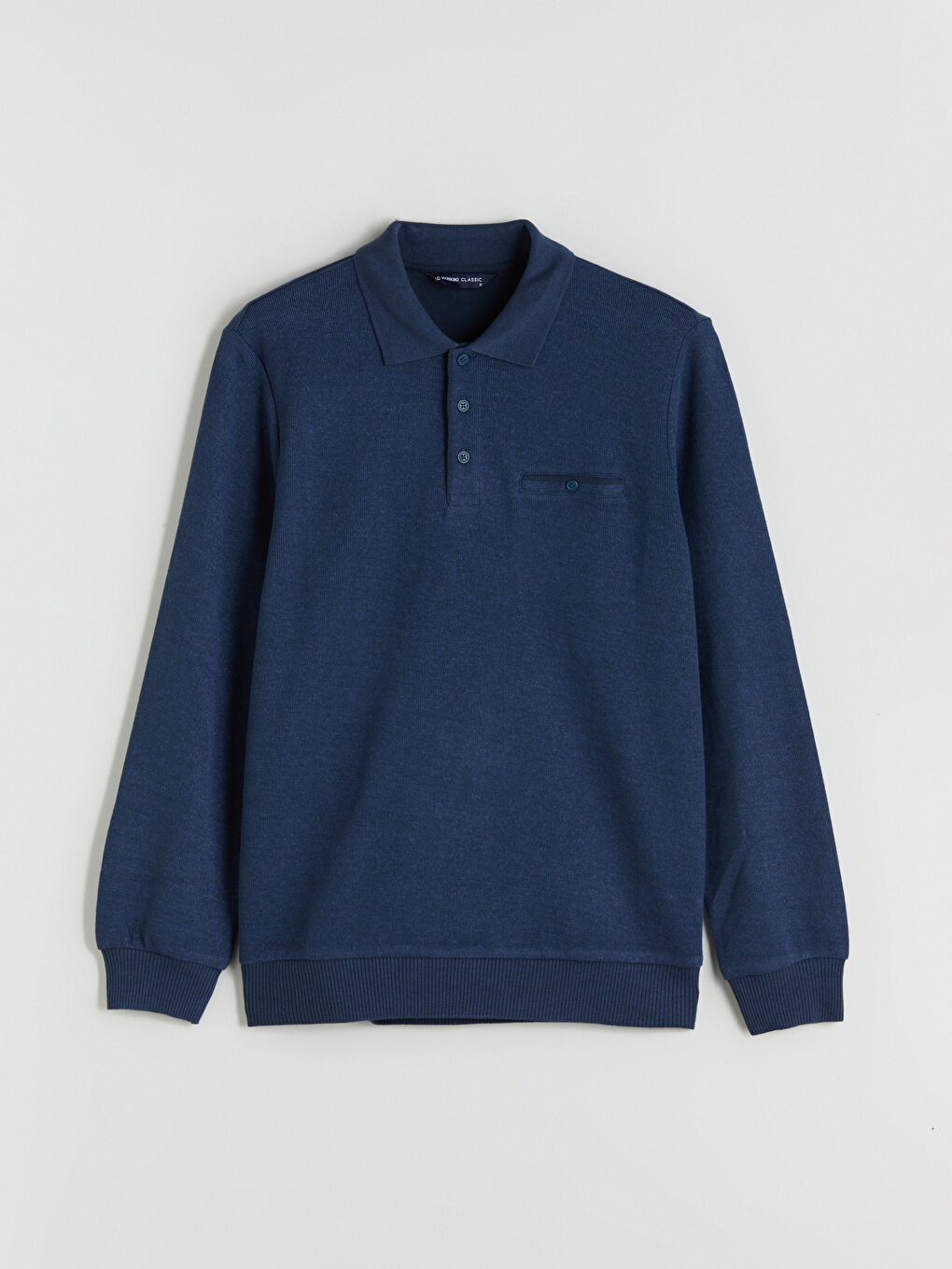 Polo Neck Long Sleeve Men's Sweatshirt-8