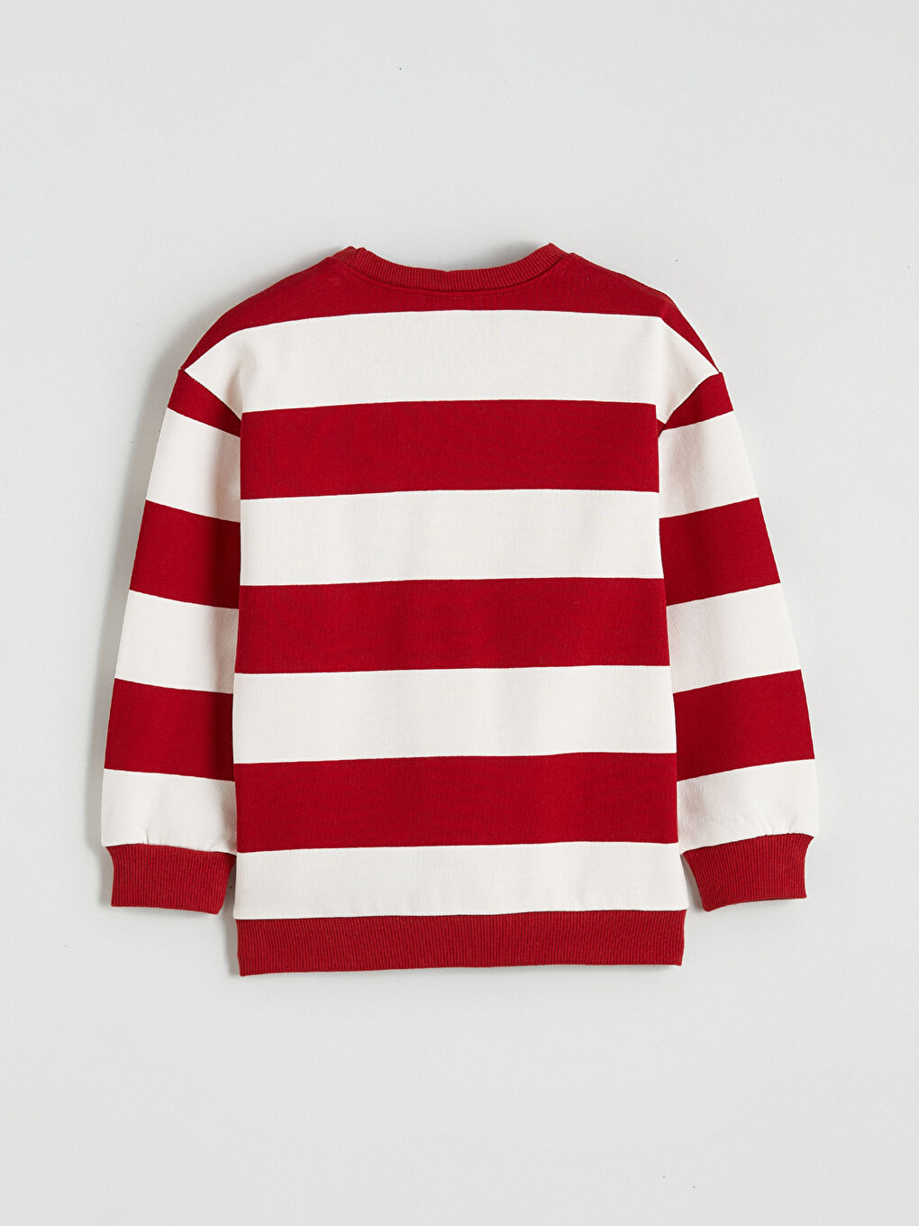 Crew Neck Striped Boys' Thick Sweatshirt-3