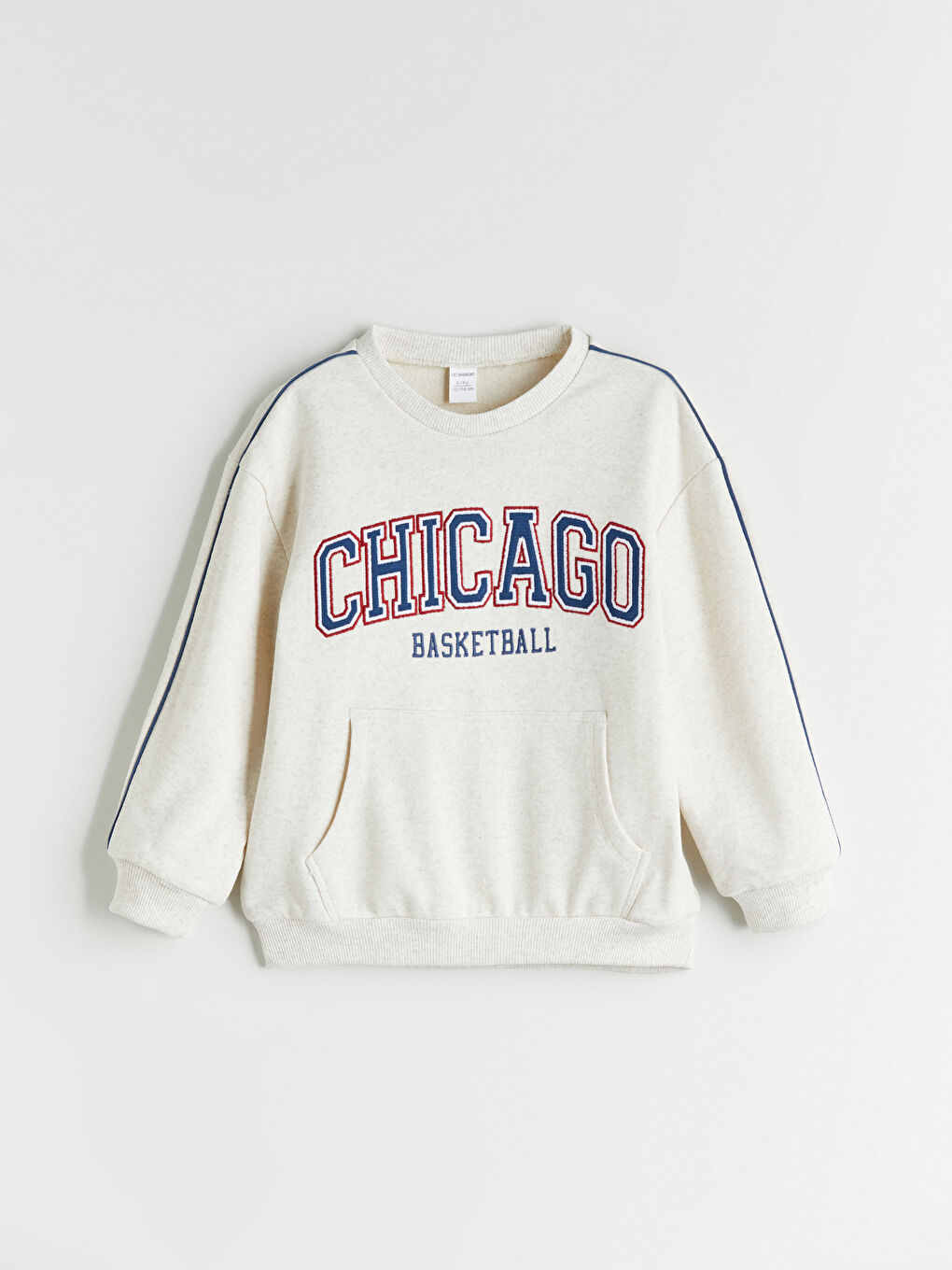 Ekru Chicago Nakışlı Erkek Çocuk Sweatshirt-2