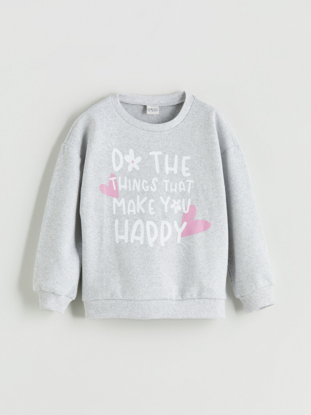 LCW ECO Crew Neck Girls' Pyjama Set -W5DM86Z4-CT3