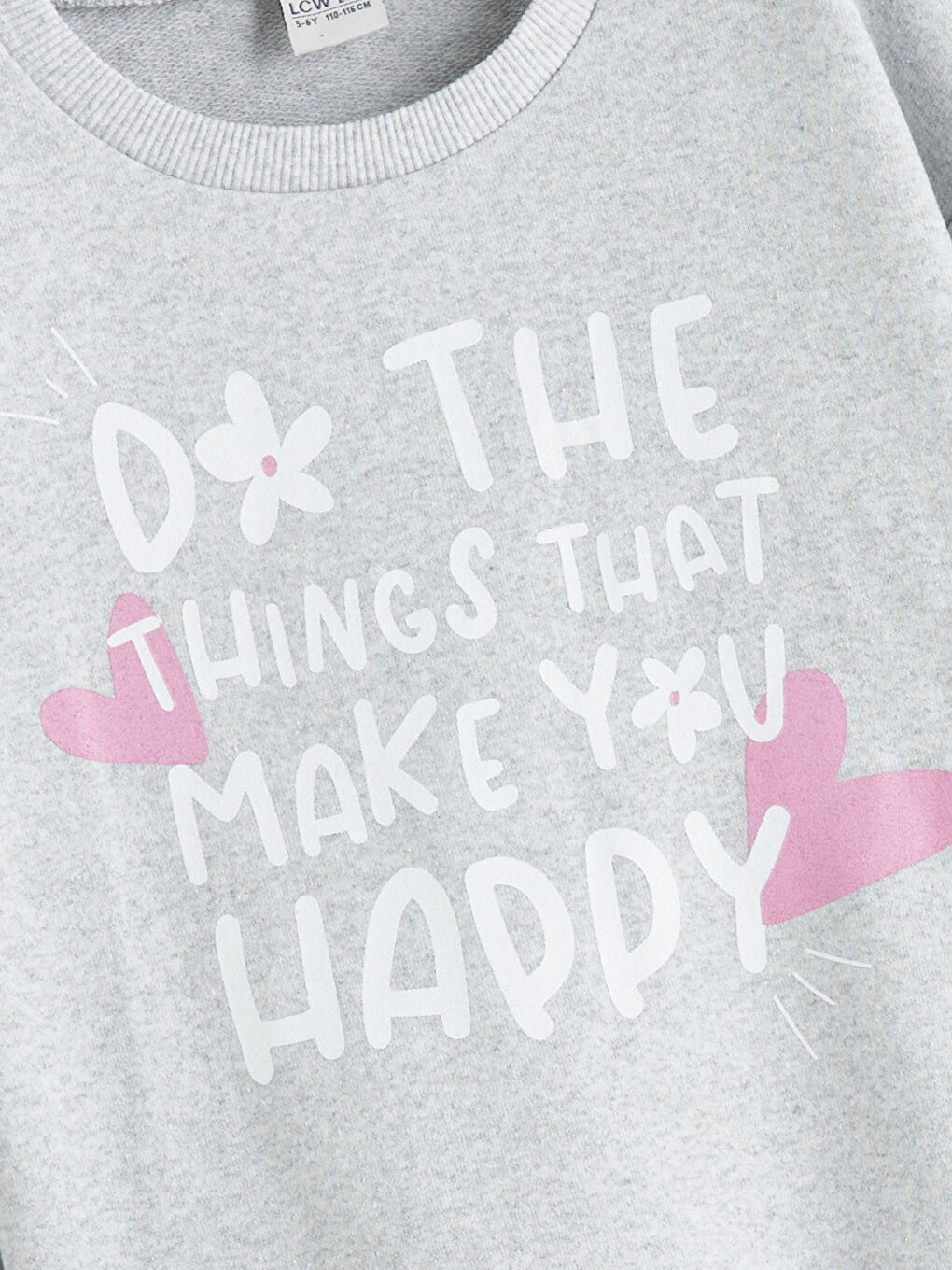 LCW ECO Crew Neck Girls' Pyjama Set -W5DM86Z4-CT3