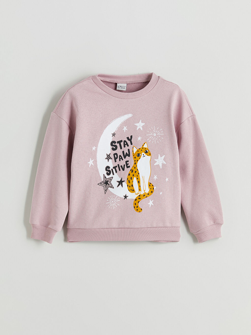 Lila Baskılı Kız Çocuk Sweatshirt