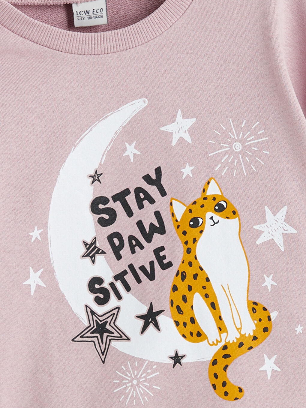 Lila Baskılı Kız Çocuk Sweatshirt-2