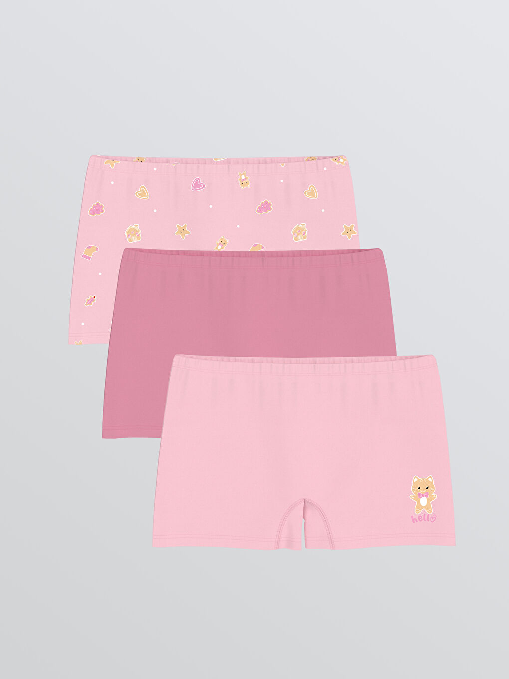 Printed Girls' Boxer 3-packs
