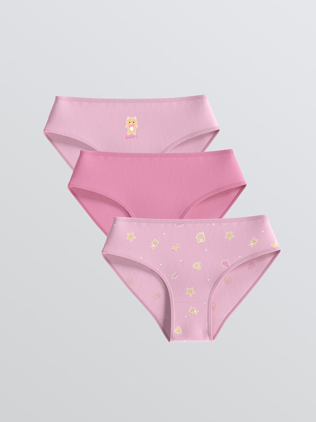 Printed Girl's Panties 3 pcs