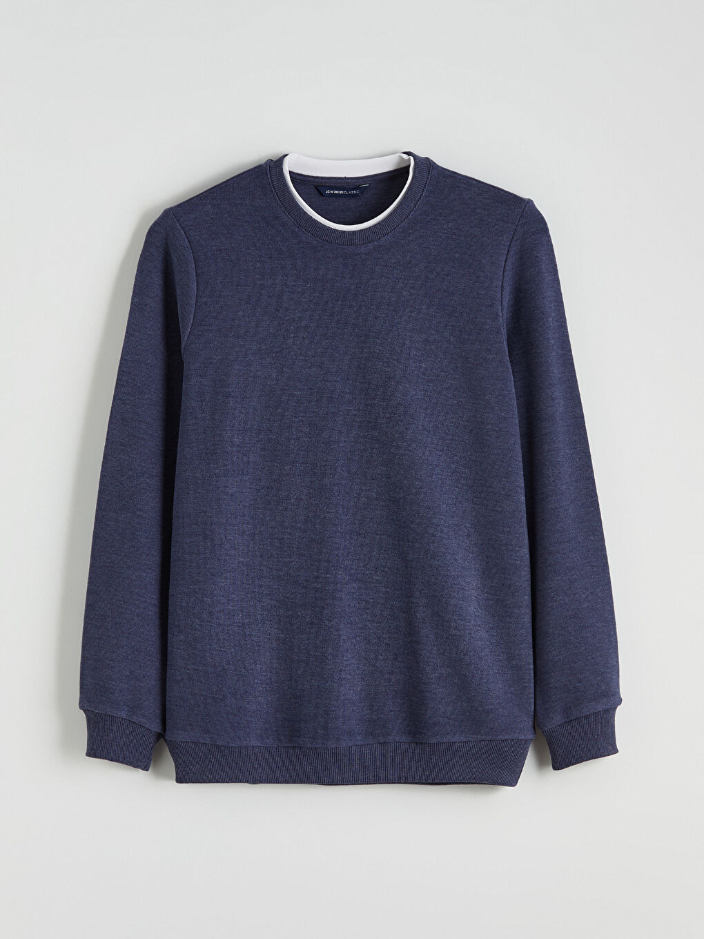 İndigo Bisiklet Yaka Erkek Sweatshirt-4