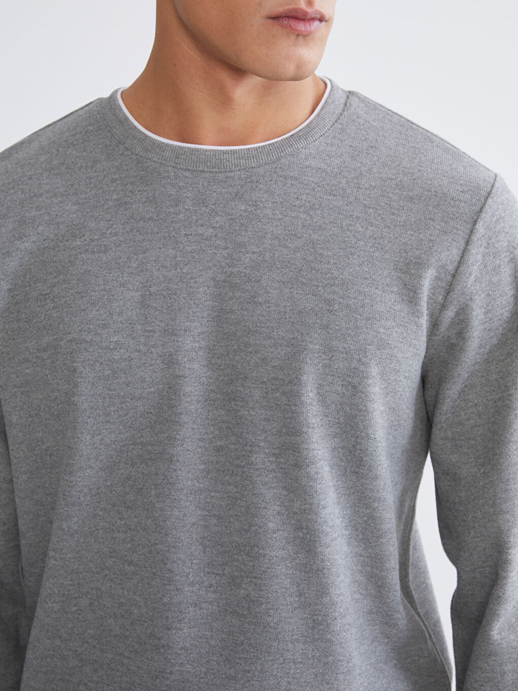 Мужская толстовка с круглым вырезом и длинными рукавами-2