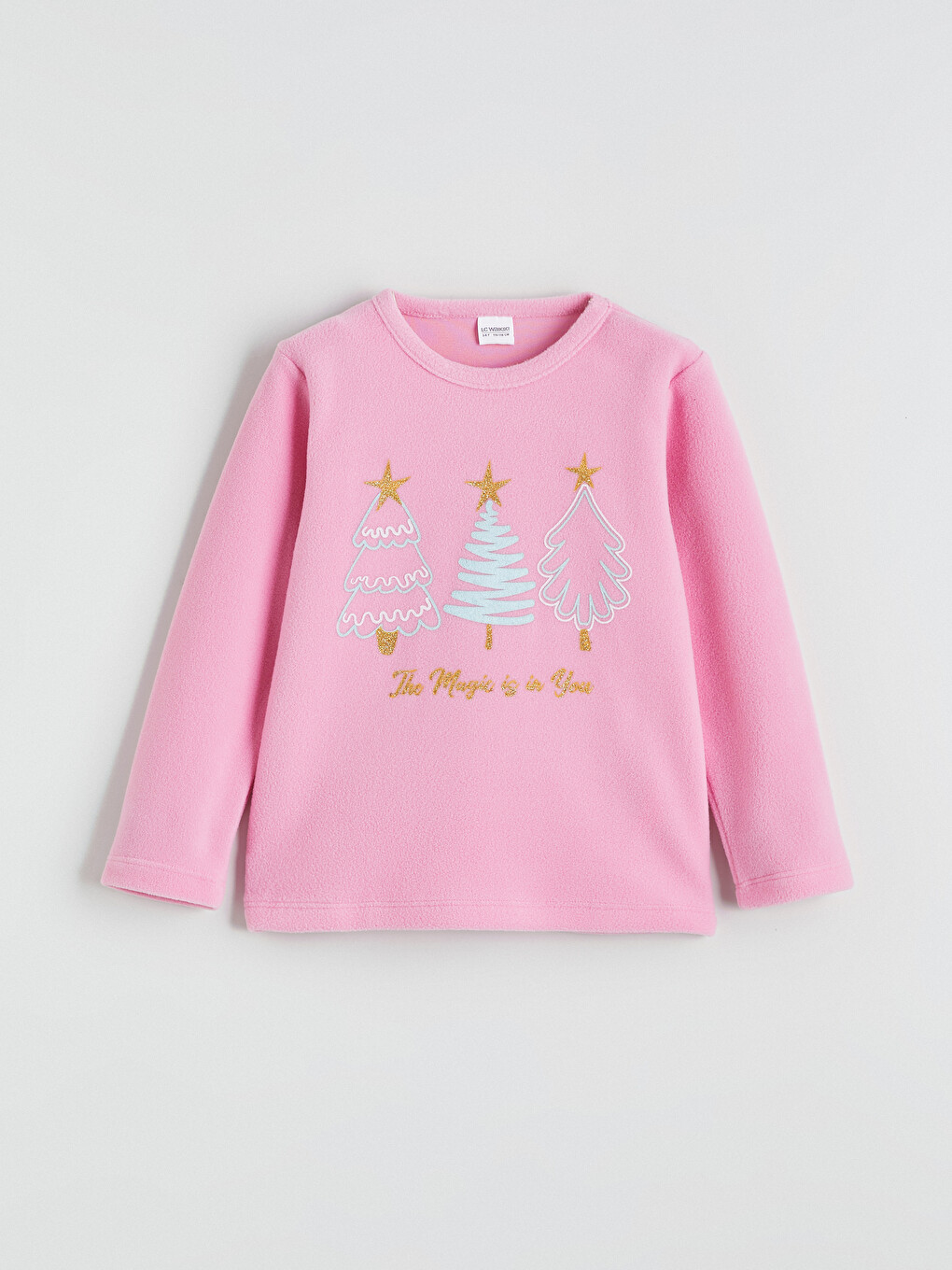 New Year Themed Girls' Fleece Pyjama Set-1