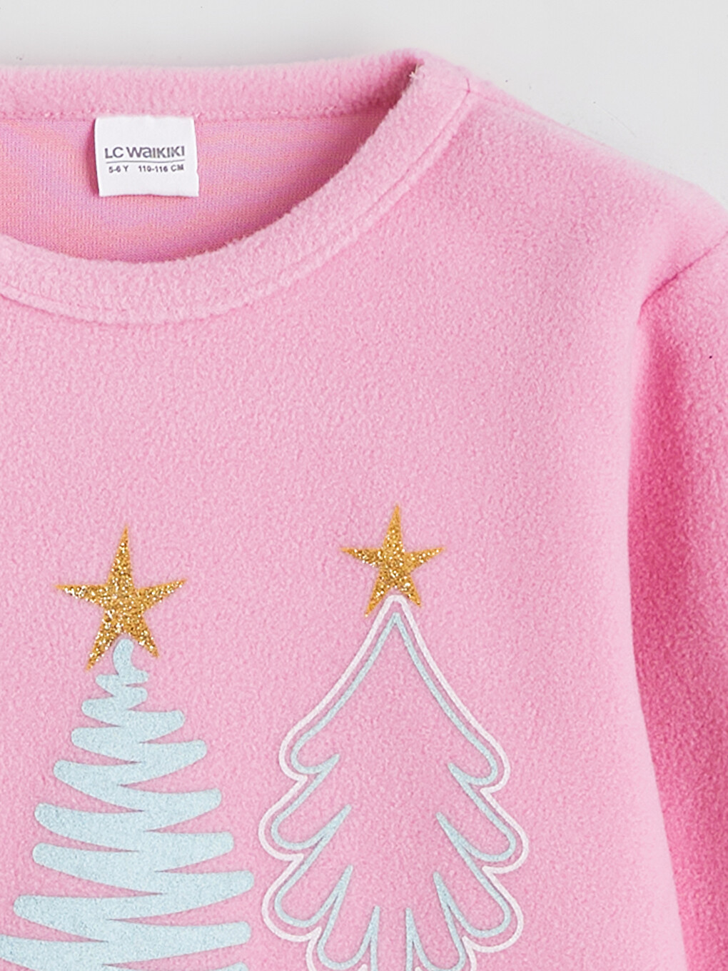 New Year Themed Girls' Fleece Pyjama Set-2