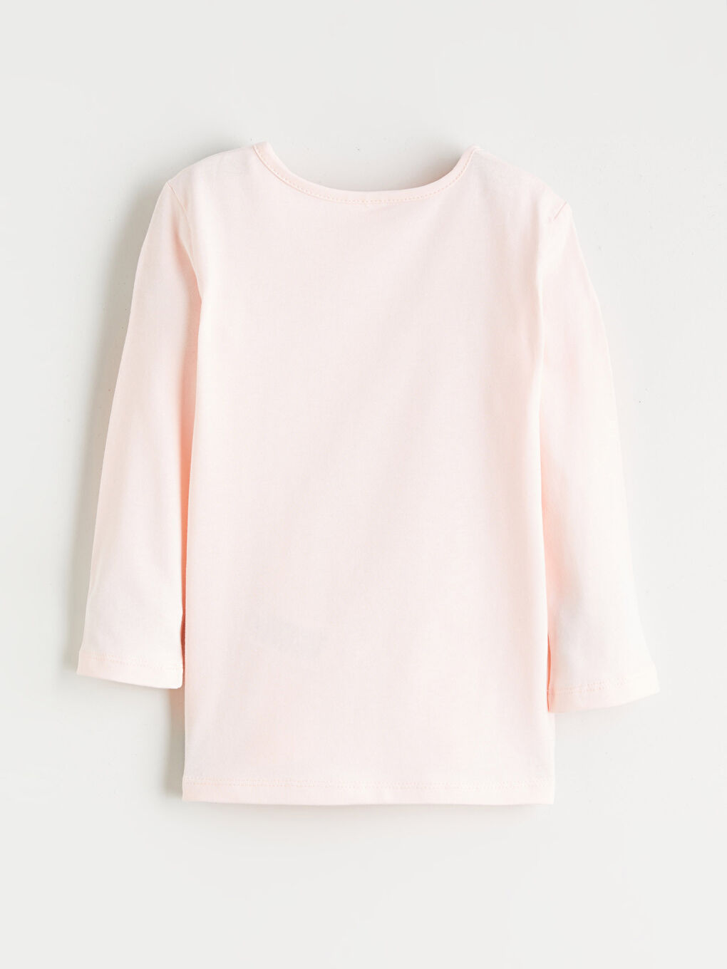 Pembe Bisiklet Yaka Uzun Kollu Baskılı Kız Çocuk Pİjama Üst-1