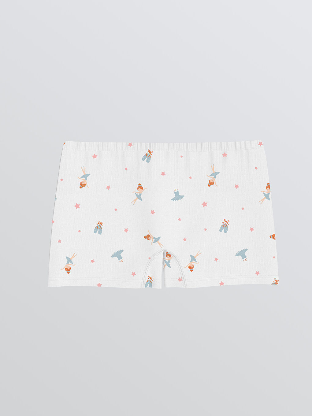 Ekru Baskılı Kız Çocuk Boxer-1