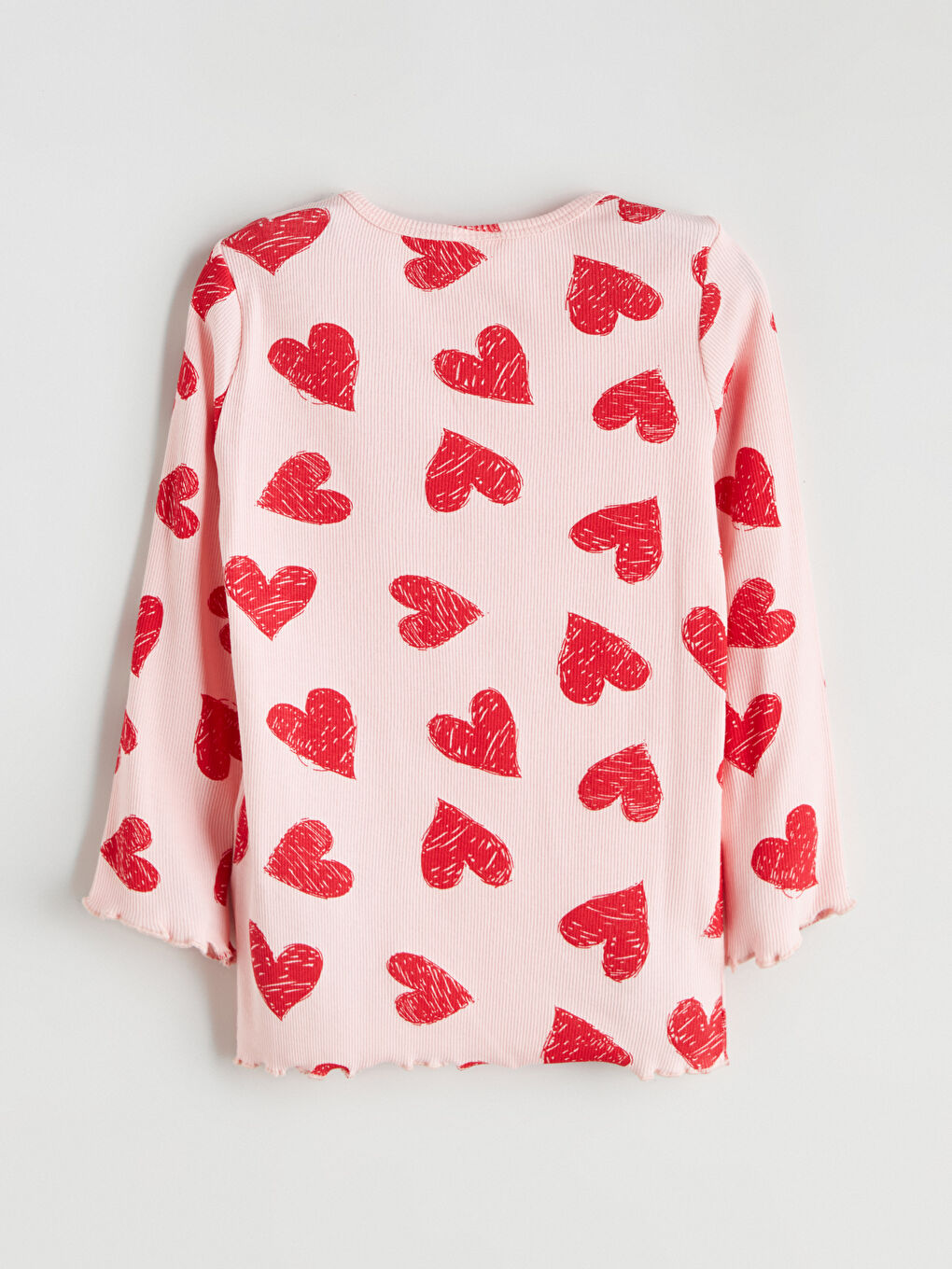Crew Neck Printed Girls' Pyjama Set-3