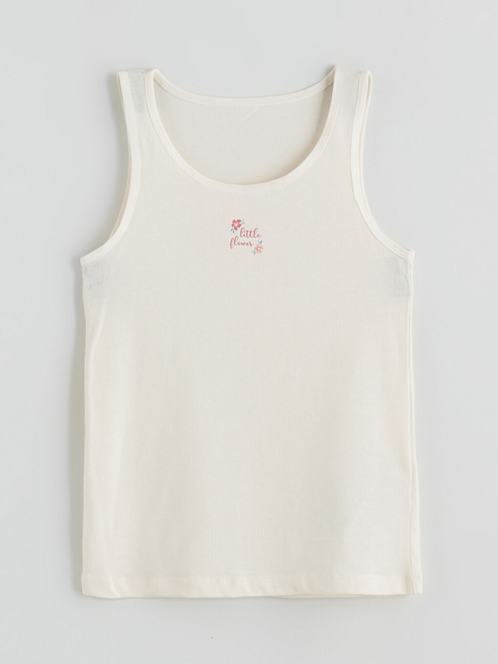 Crew Neck Floral Girls' Vest