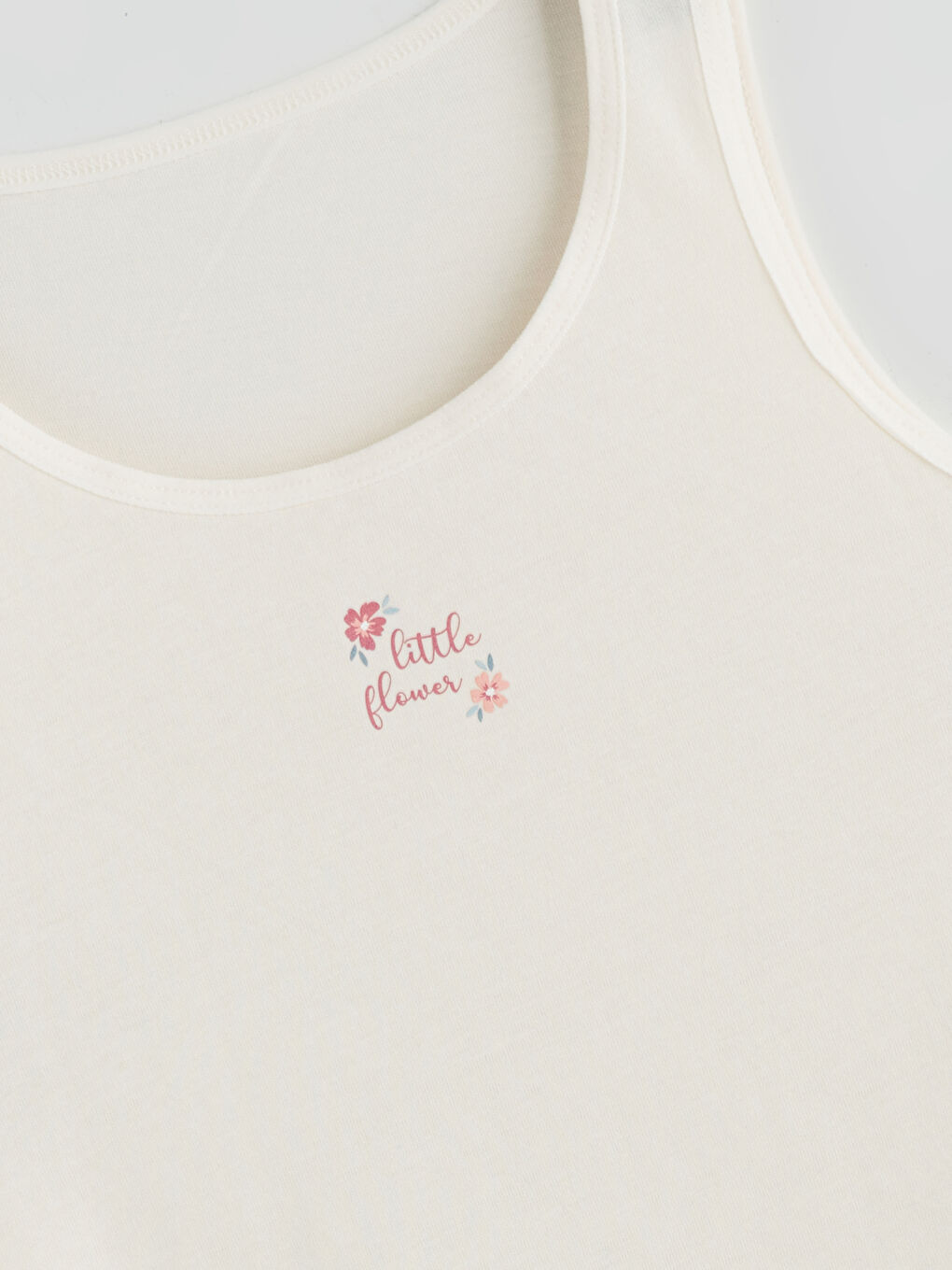 Crew Neck Floral Girls' Vest-2