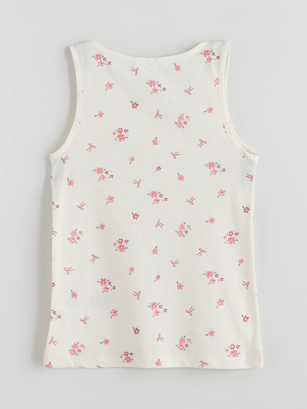Crew Neck Floral Girls' Vest-1