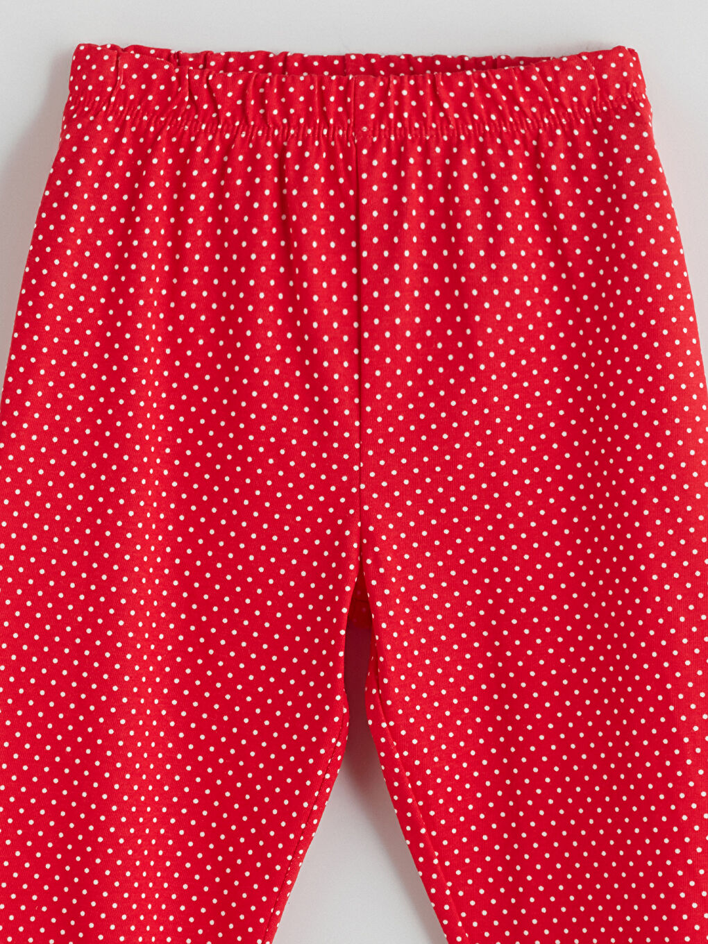 Kırmızı Beli Lastikli Kız Çocuk Pijama Alt-2