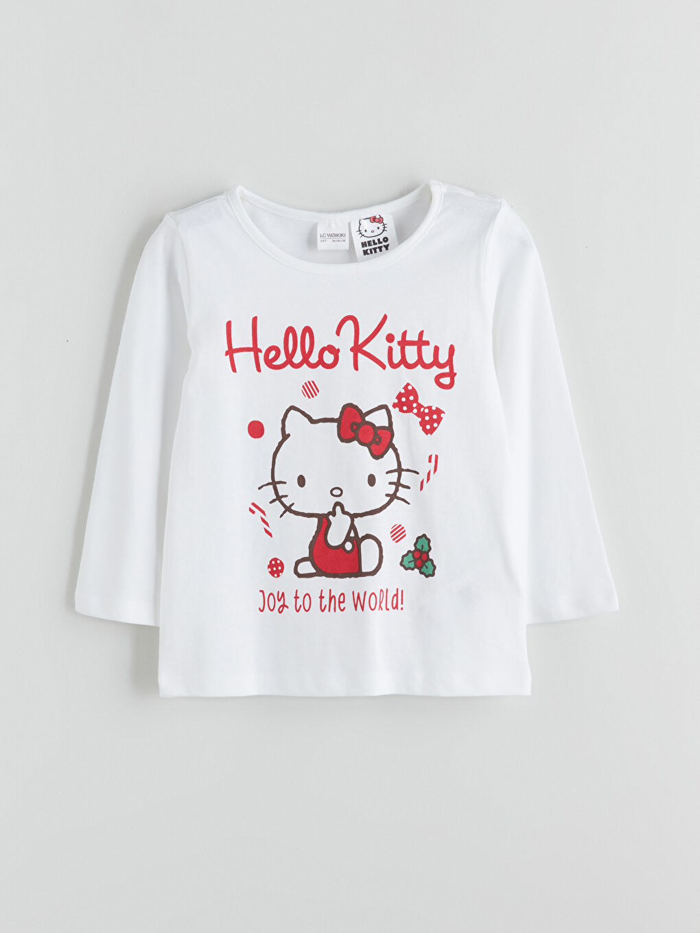 Komplet pidžame sa okruglim izrezom Hello Kitty štampan za devojčice-1