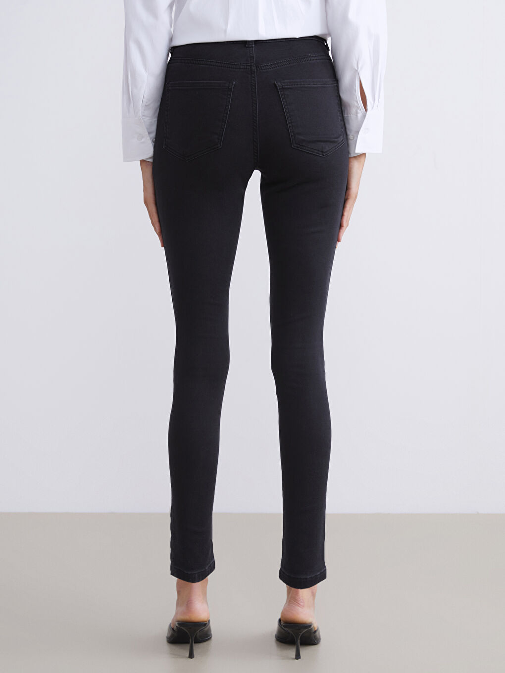 Siyah Jüpiter Süper Skinny Fit Kadın Jean Pantolon-3