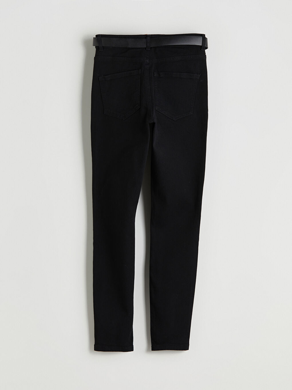 Siyah Beli Kemerli Mercury Skinny Fit Kadın Jean Pantolon-5