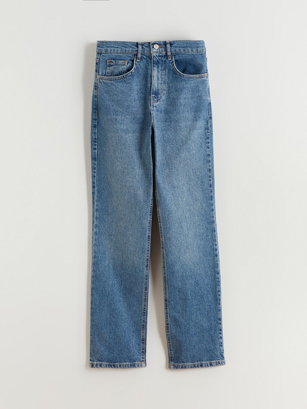 İndigo Mom Fit Kadın Jean Pantolon-4