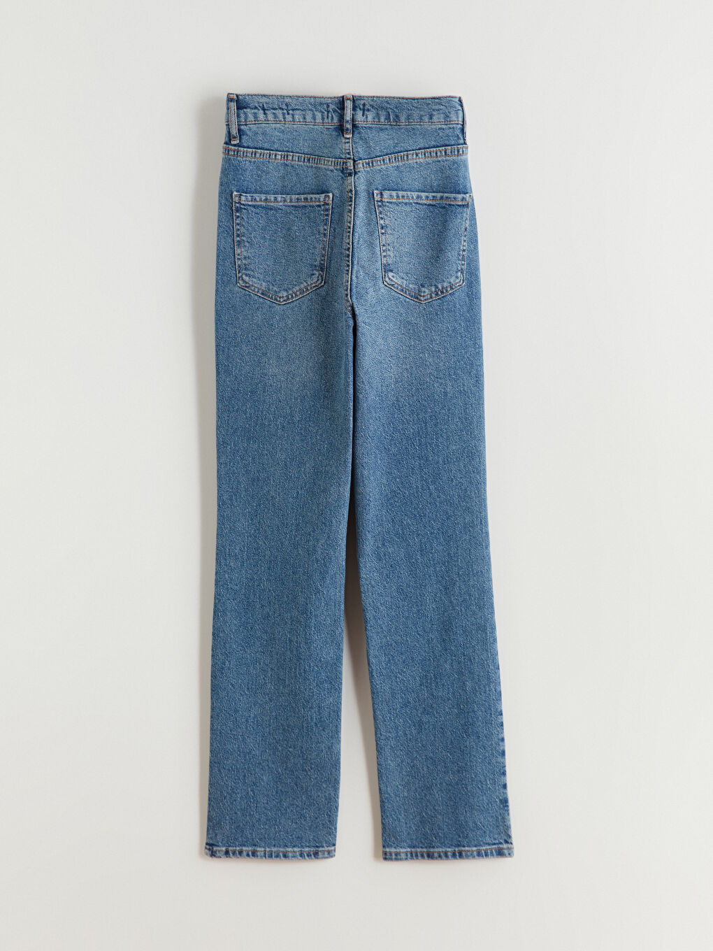 İndigo Mom Fit Kadın Jean Pantolon-5