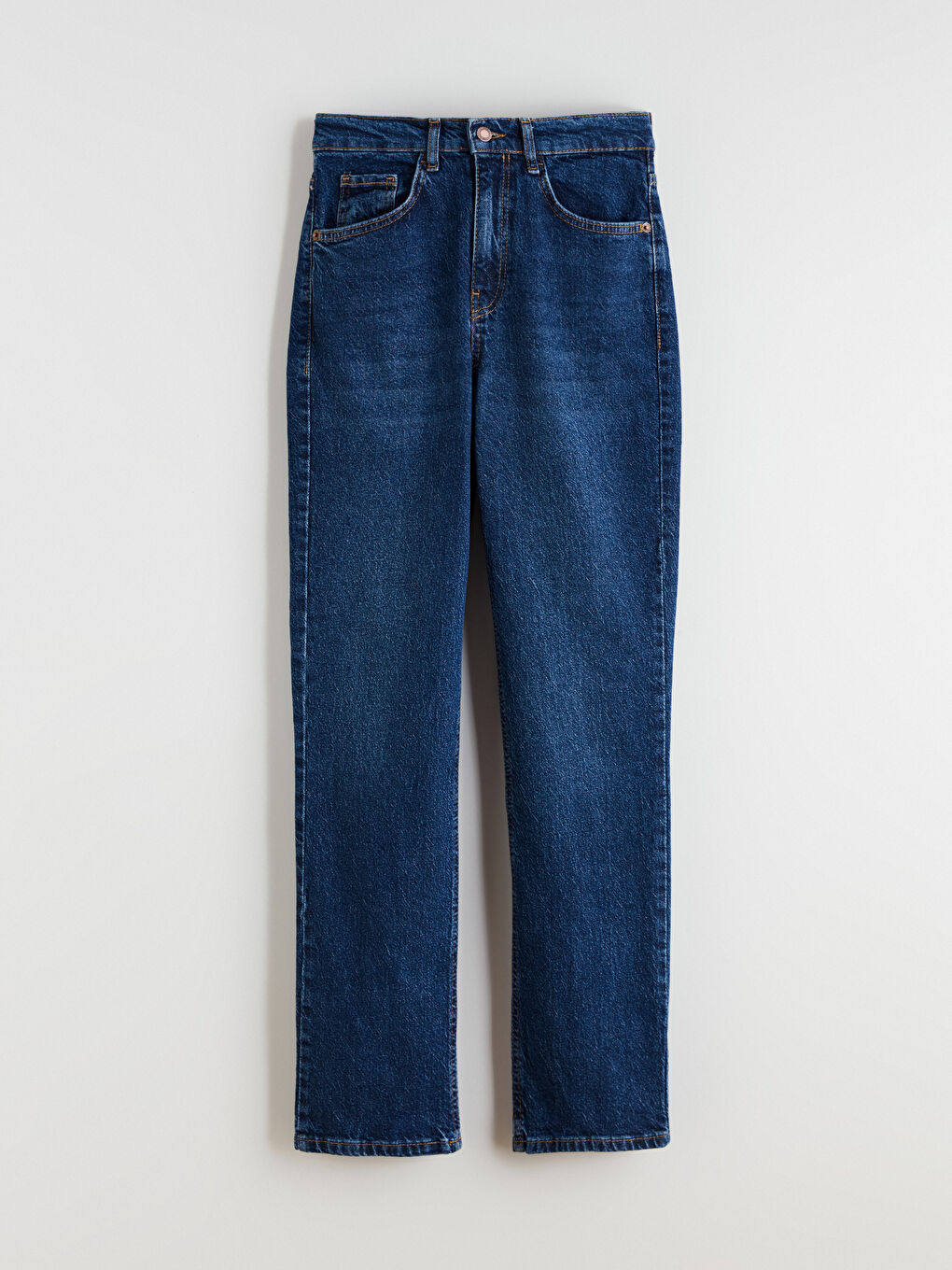 İndigo Mom Fit Kadın Jean Pantolon-4