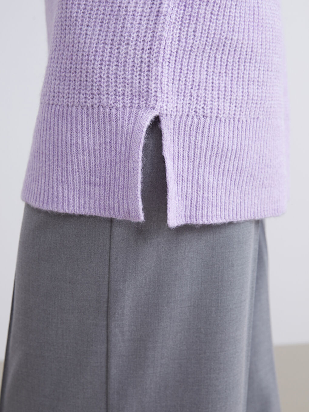 تونيك تريكو بياقة عالية نساء-2