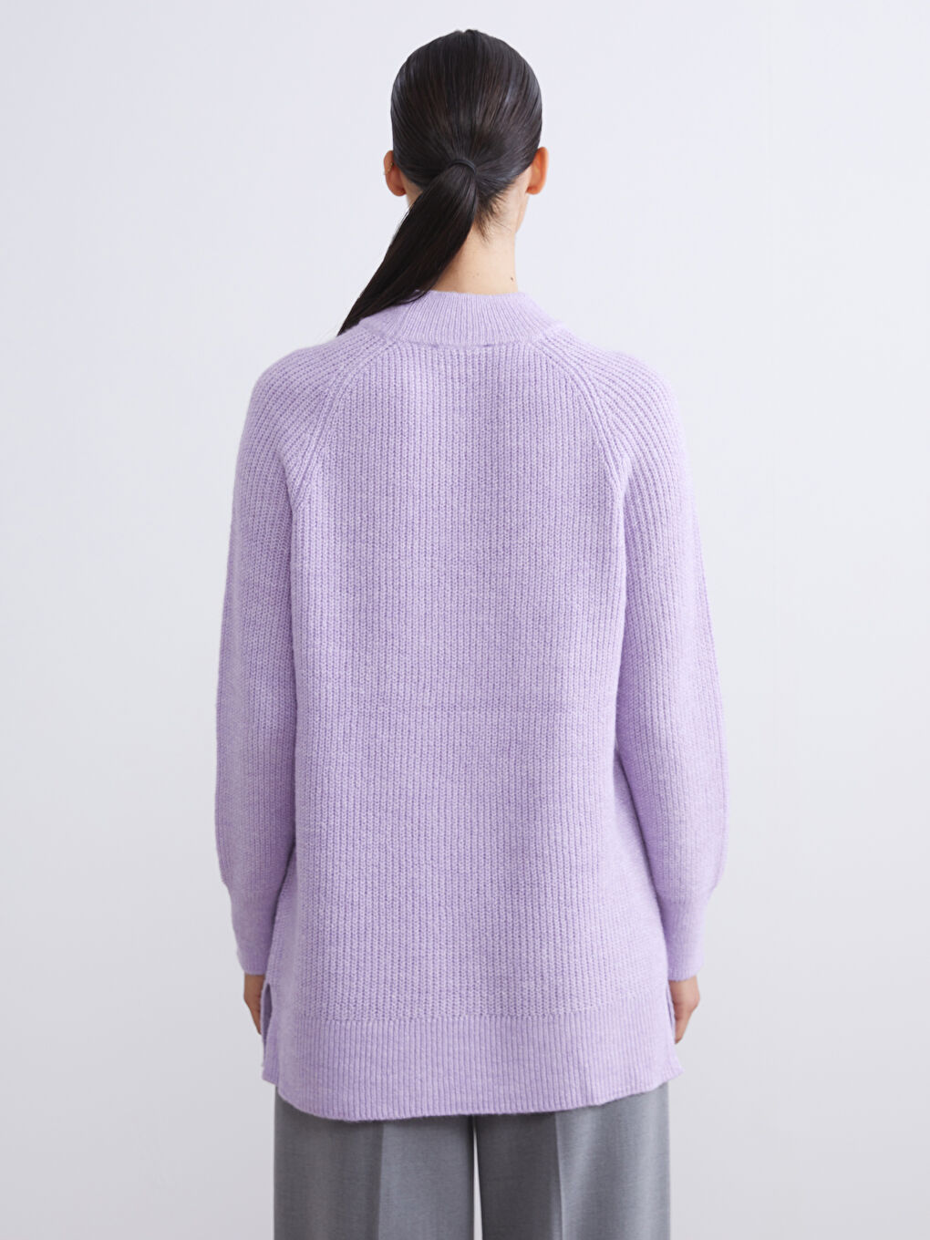 تونيك تريكو بياقة عالية نساء-3