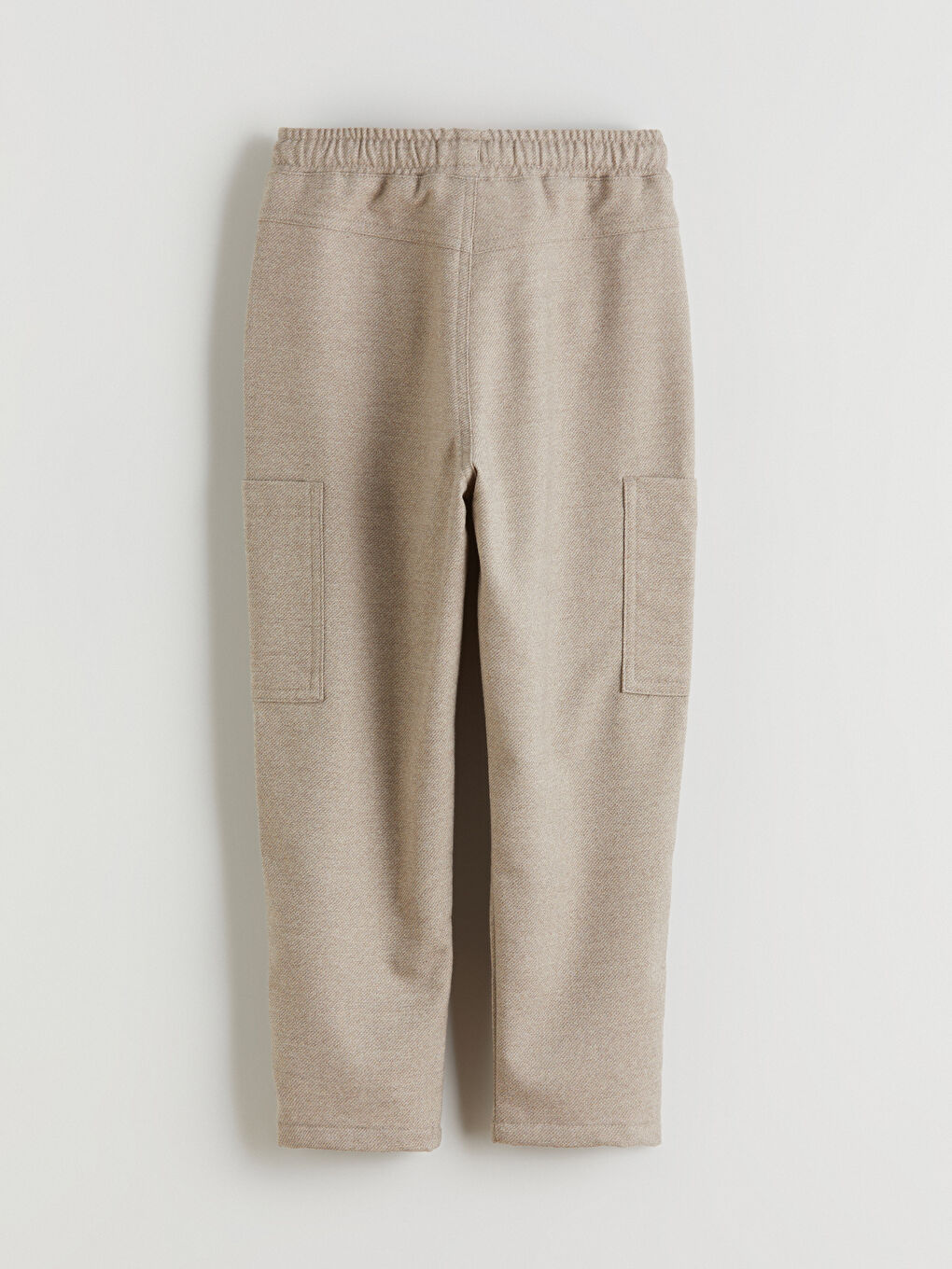 Bej Beli Lastikli Erkek Çocuk Kargo Pantolon-4