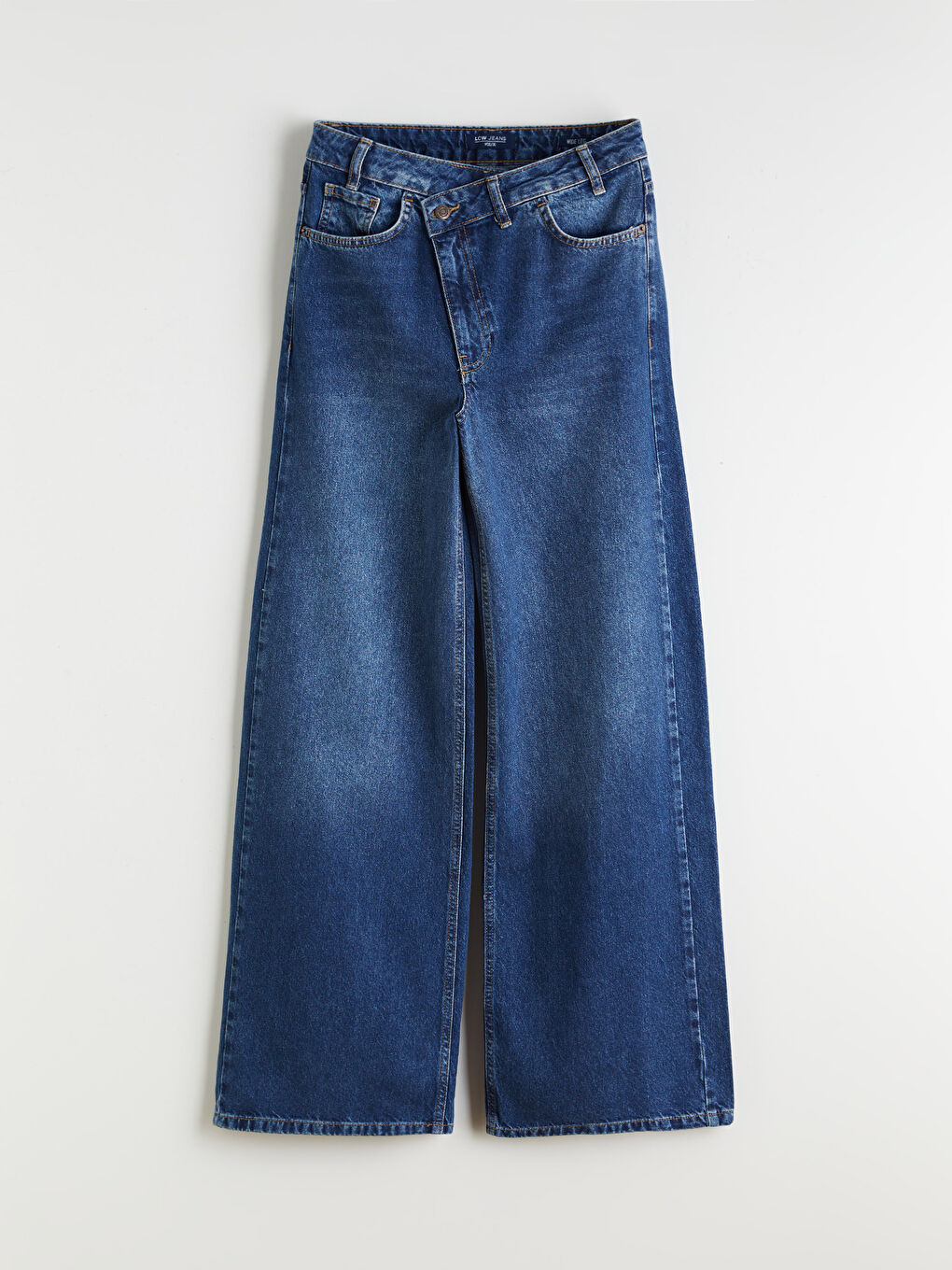 İndigo Wideleg Kadın Jean Pantolon-4