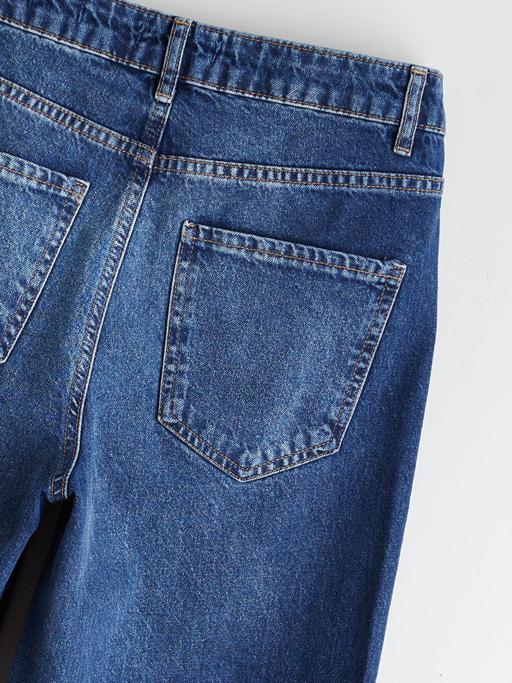 İndigo Wideleg Kadın Jean Pantolon-5