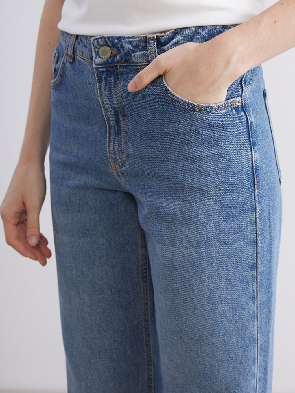 Женские широкие джинсы-2