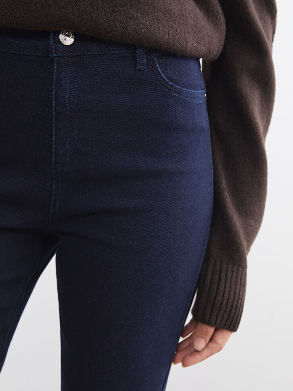 Siyah Slim Fit Kadın Jean Pantolon-2