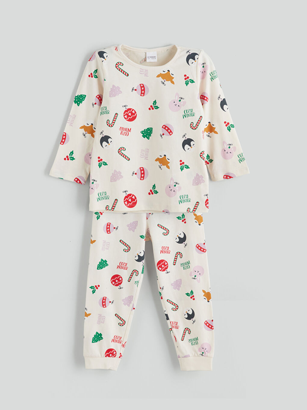 Девочки экрю Пижамный комплект