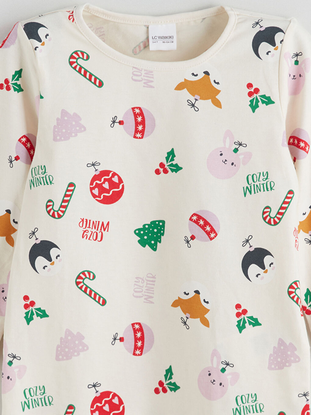 Девочки экрю Пижамный комплект-2