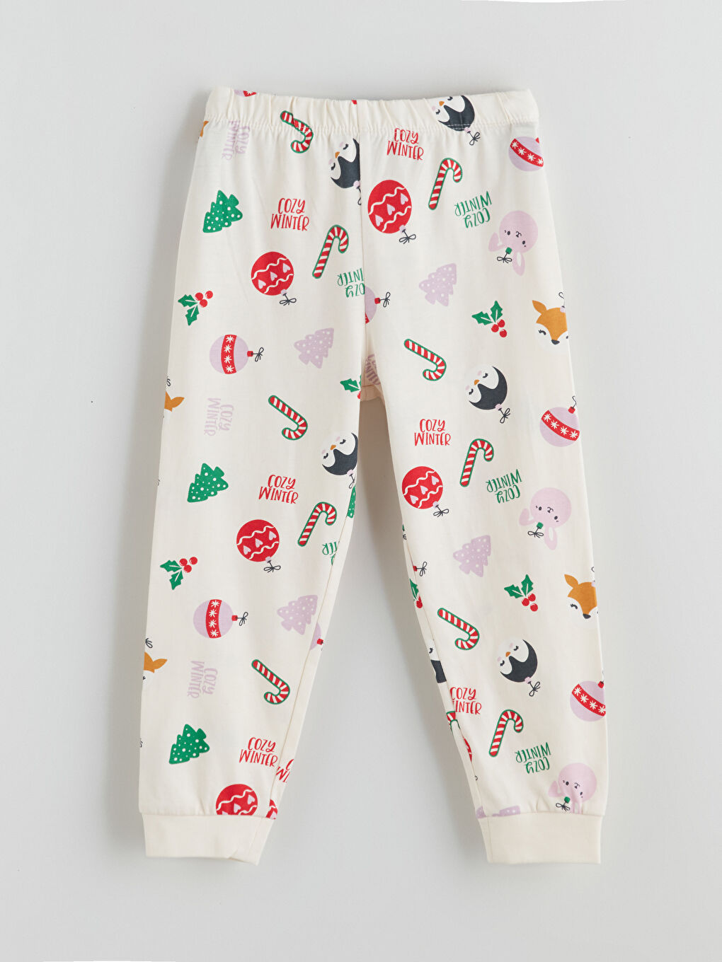 Девочки экрю Пижамный комплект-4