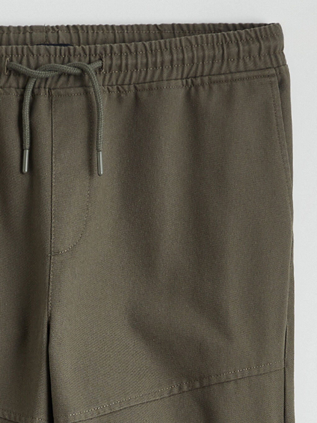 Haki Beli Lastikli Erkek Jogger Pantolon-4