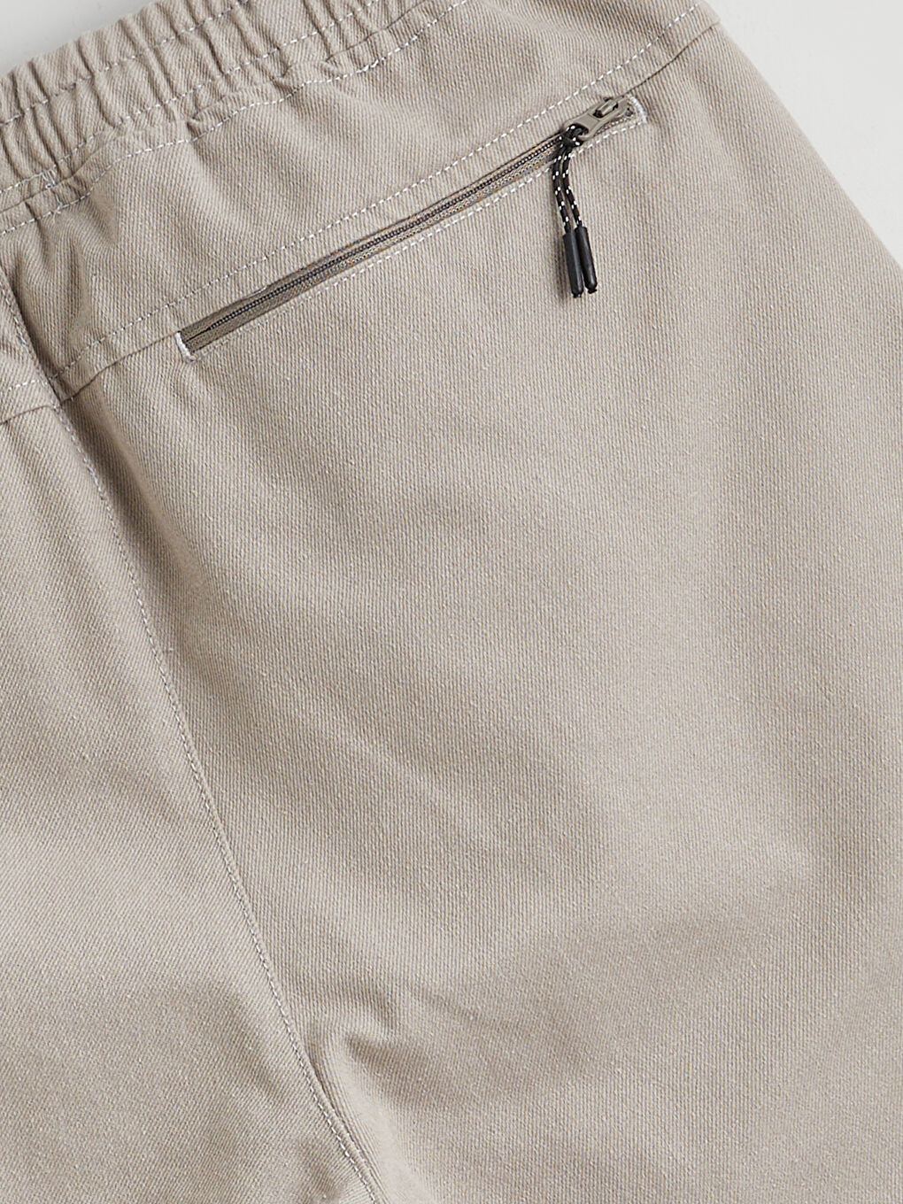 Bej Beli Lastikli Erkek Jogger Pantolon-4