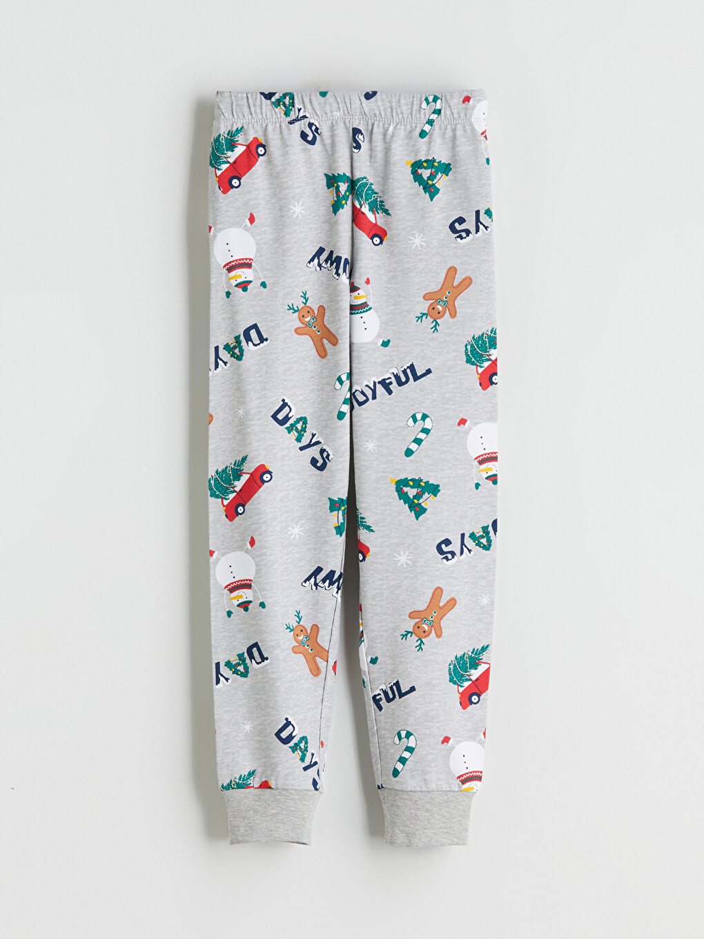 Gri Yılbaşı Temalı Erkek Çocuk Pijama Alt-2