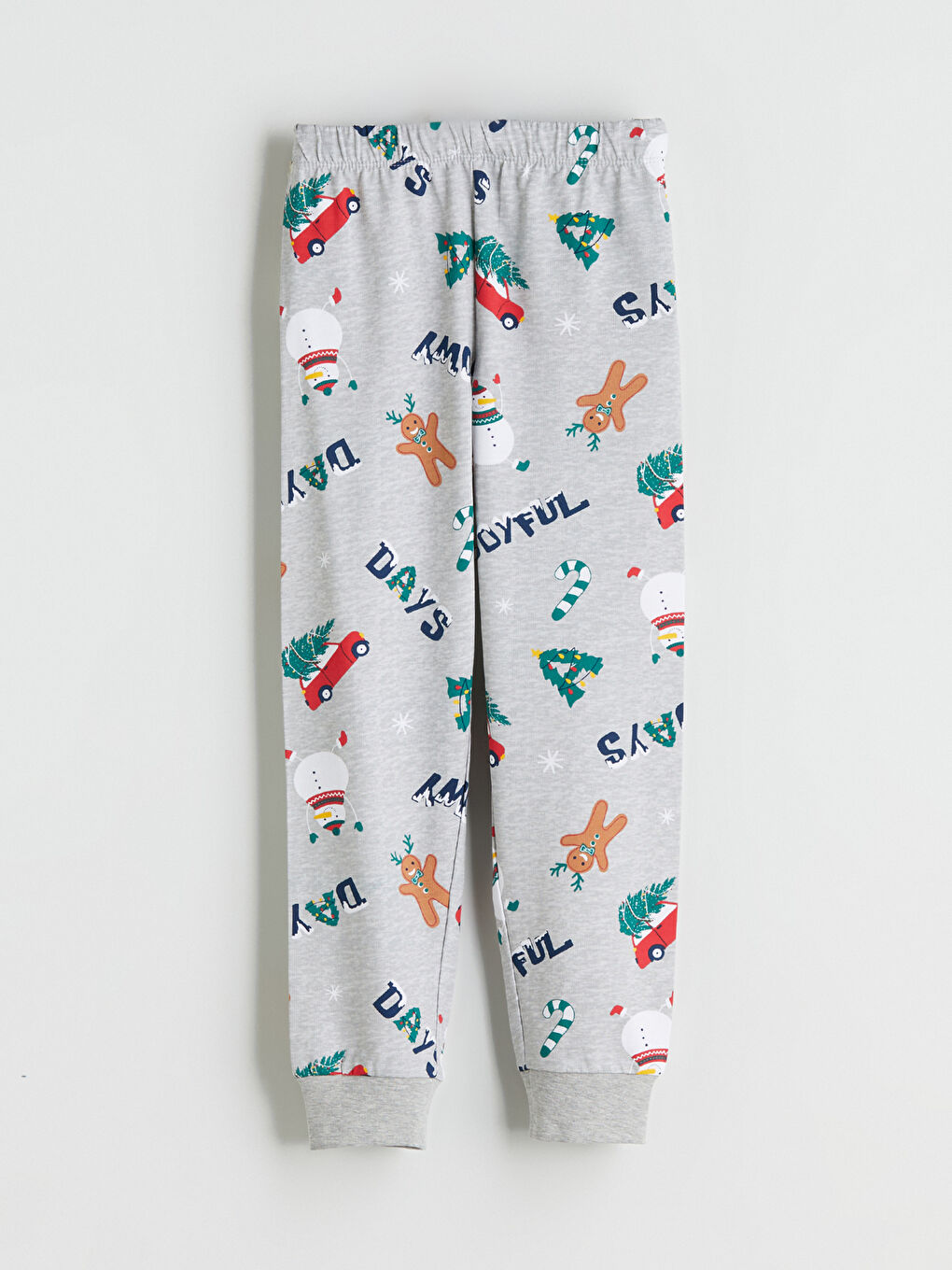Crew Neck Christmas Themed Boys' Pyjama Set-4