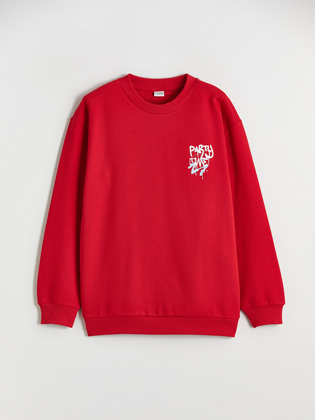 Kırmızı Yılbaşı Temalı Erkek Çocuk Kalın Sweatshirt-2