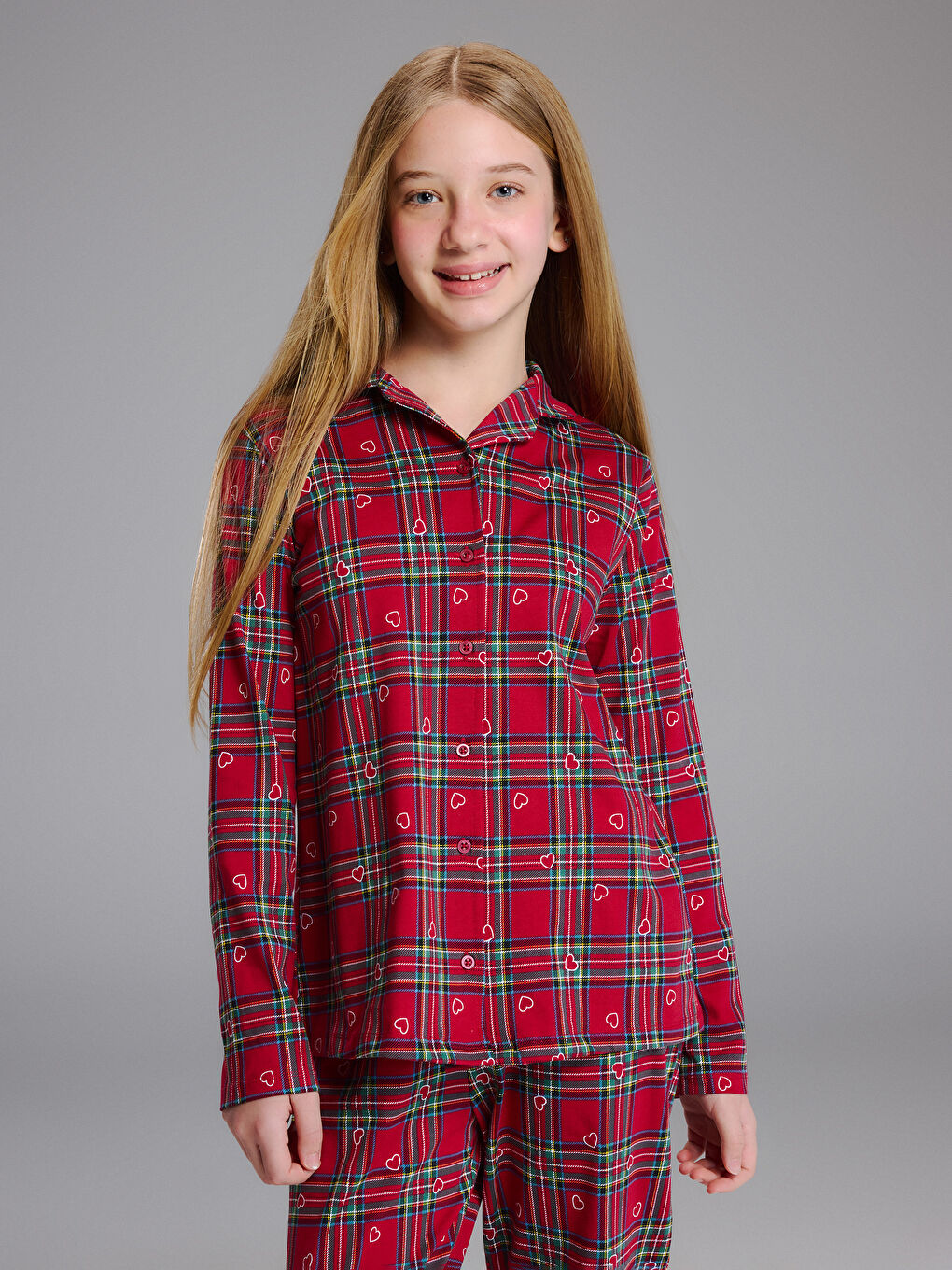 Дівчина ЧЕРВОНИЙ Піжамний комплект-1