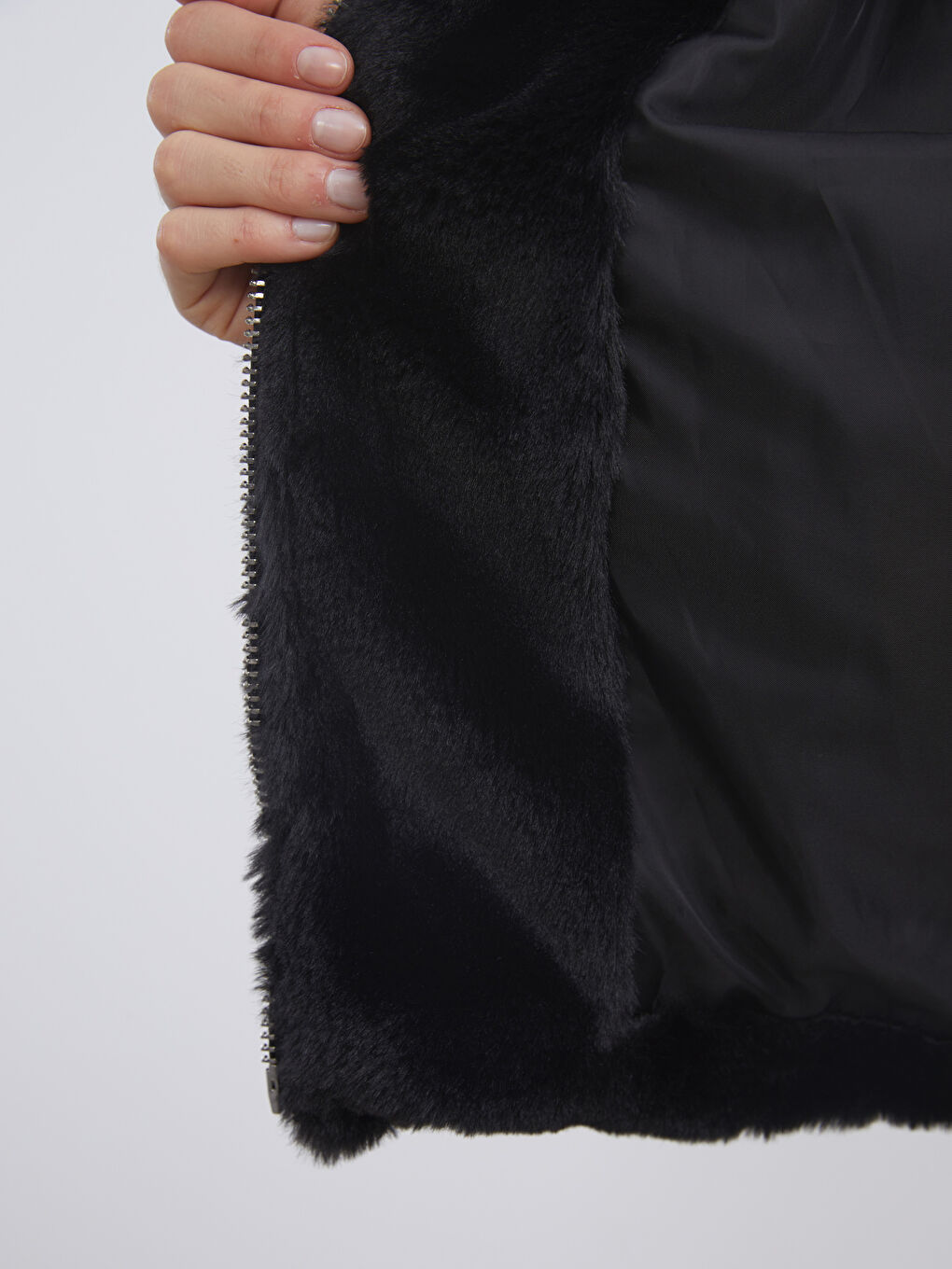 معطف قطيفة أوفرسايز نساء بقبّ-3