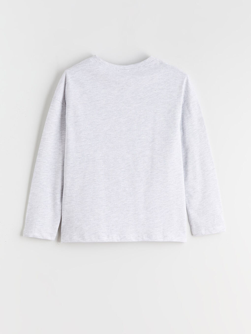 Gri Bisiklet Yaka Kız Çocuk Pijama Takımı-4