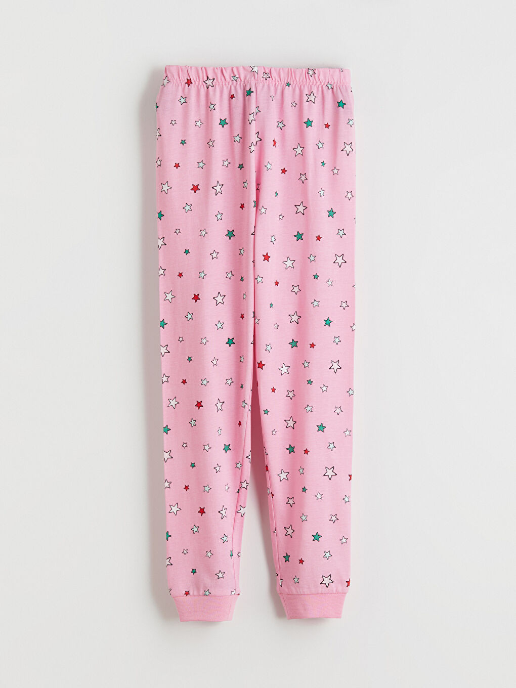 Pembe Beli Lastikli Kız Çocuk Pijama Alt