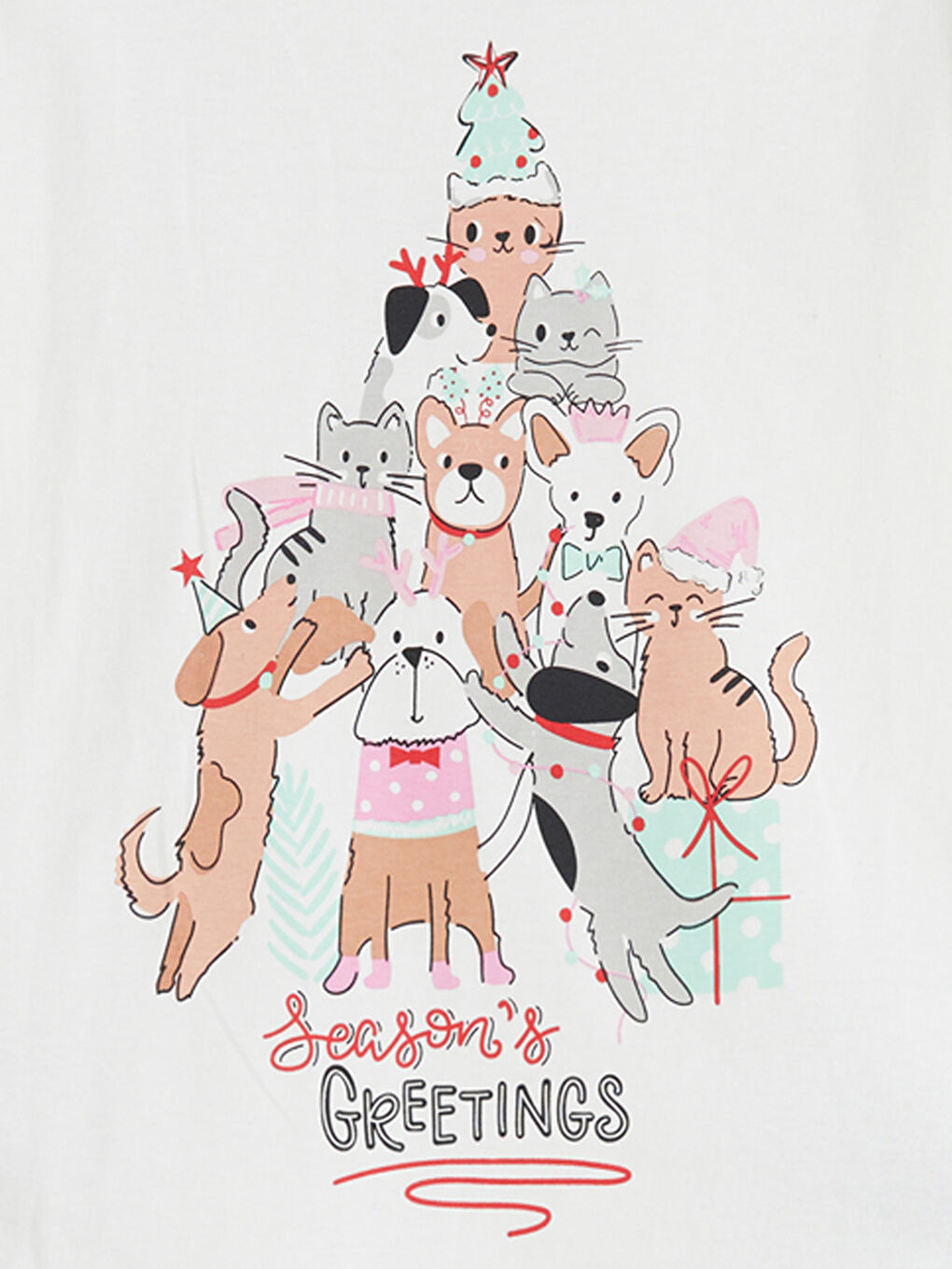 Crew Neck Girls' Pyjama Set-2