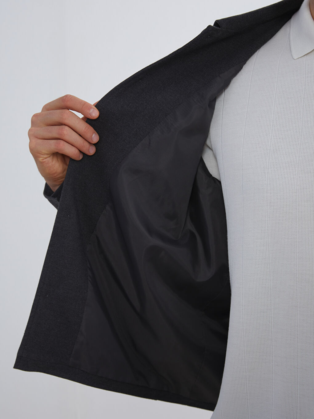 Regular Fit Long Sleeve Men's Shirt Jacket-3