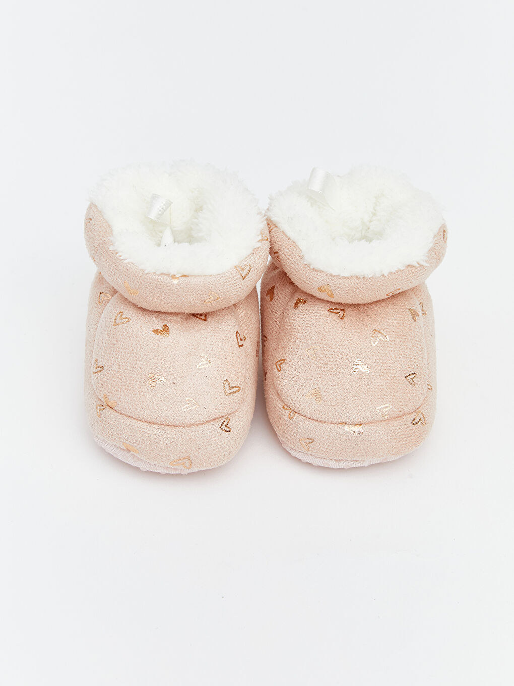 Pembe İçi Kürklü Kız Bebek Ev Botu-2