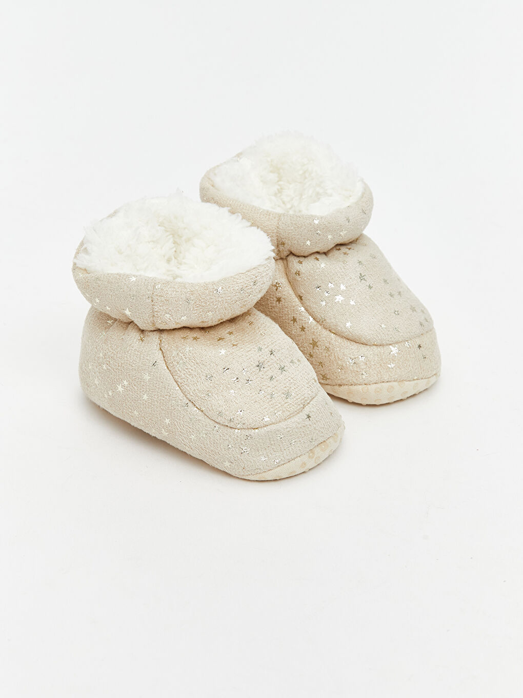 Bej İçi Kürklü Kız Bebek Ev Botu